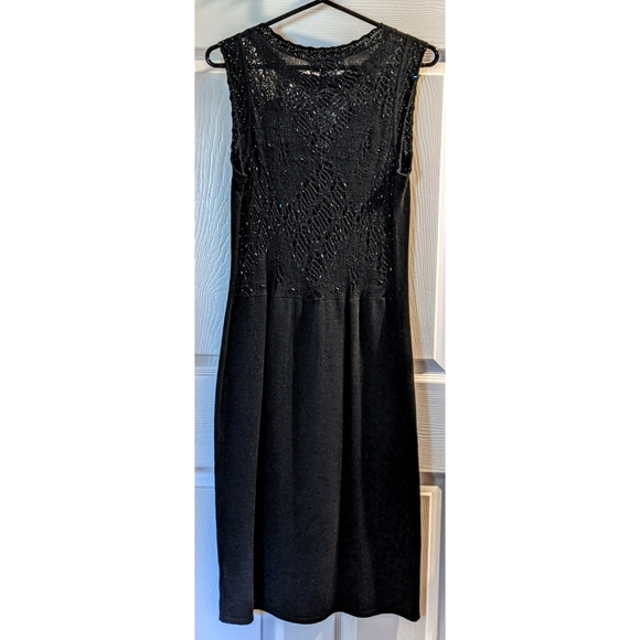 EUC Vintage St. John's Evening Sleeveless Cashmere Black Dress - Picture 2 of 6